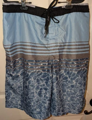 Calvin Klein Hombres Forrado Azul Blanco Gris Bañador Board Shorts Talla XXL 38"x10 Foto 1 de 4