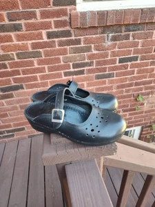 Zapatos zueco Dansko de cuero con cuña Mary Jane Mules para mujer talla 37 negros sin cordones - Imagen 1 de 5