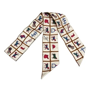 Auth HERMES Twilly - Beige Brown Scarf - Picture 1 of 3