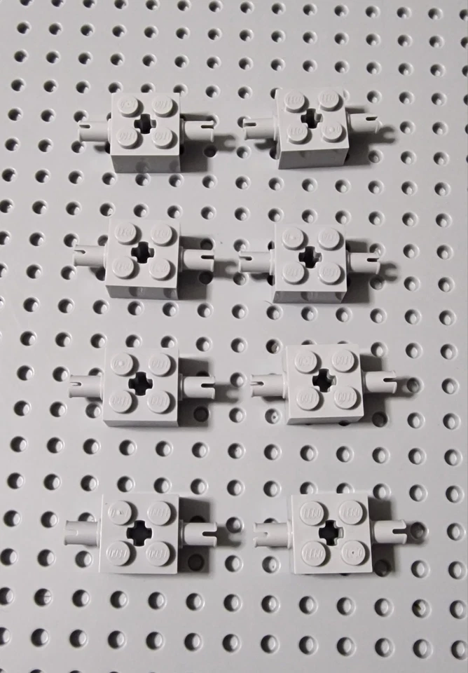 LEGO Baustein Pin neu hellgrau Light Bluish Gray Brick Modified 2x2 30000 A001 - Bild 1 von 1