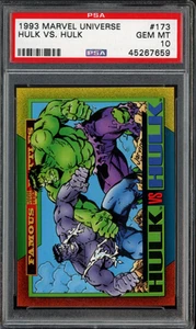 1993 SKYBOX MARVEL UNIVERSE #173 HULK VS HULK PSA 10 - Picture 1 of 3