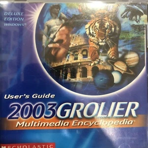 2003 Grolier Multimedia Encyclopedia User’s Guide SEALED Deluxe Edition Windows - Picture 1 of 4