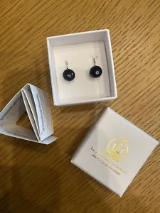 Manufacture Royale Orecchìni Perle Nere Acqua Dolce Argento 925 - Foto 1 di 8
