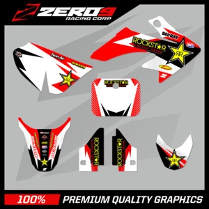 KIT DE CALCOMANÍAS GRÁFICOS HONDA CRF50 MOTOCROSS KIT DE GRÁFICOS ROCKSTAR RD WH (SIN PERSONALIZADO) - Imagen 1 de 6