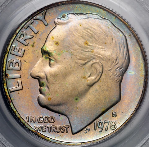 1978-S U.S 10 CENTS ROOSEVELT DIME PCGS PR 69 DCAM PROOF BEAUTIFUL UNC (MR) Cover