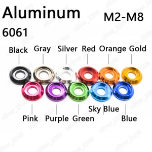 Aluminum 6061 Fisheye Washer Socket Button Head Gasket M2 M2.5 M3 M4 M5 M6 M8 - Picture 1 of 4
