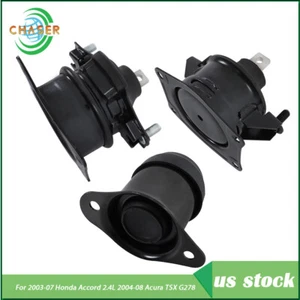 Engine Motor Mount Set Fit For 2003-07 Honda Accord 2.4L 2004-08 Acura TSX G278 - Foto 1 di 12