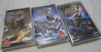  7-14 Days to USA. USED PSP Monster Hunter Portable + 2nd + 3rd 3 Set Japanese - Image 1 of 4
