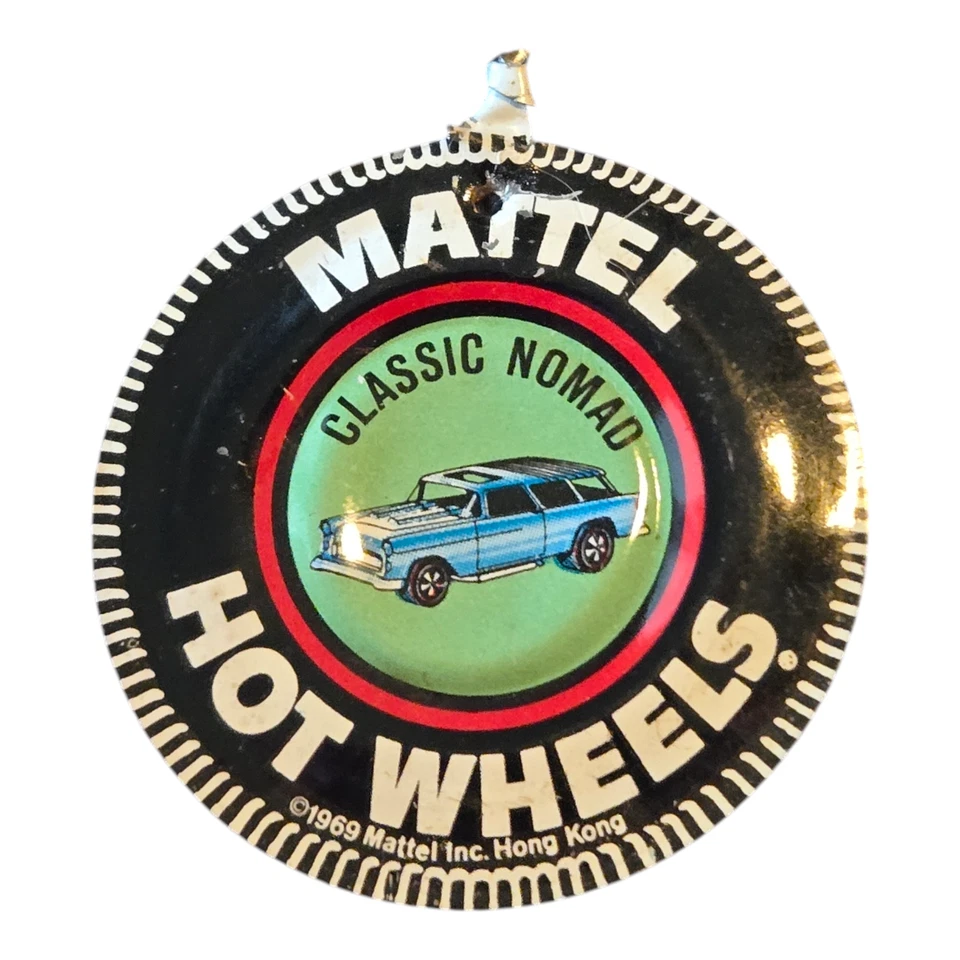 Vintage 1969 Classic Noman Hot Wheels Tin Tab Button Mattel Retro - Image 1 of 2