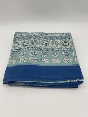 New Pottery Barn Couleur Nature La Mer 59” X 86” Aqua Fish Design By Parisian - Image 1 of 4