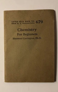 Chemie für Anfänger ltl blaues Buch Haldeman-Julius 1920er #679 3 x 5" C6 - Bild 1 von 3