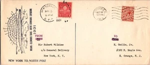 1931 England Hubert Wilkins Sub Expedition North Pole Cover to USA NJ Orange - Picture 1 of 2