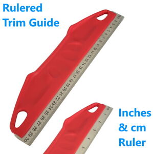 30cm Decorators Straight Edge Ruler 12" Metal Blade Wallpaper Metric Trim Guide