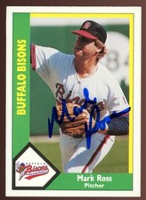 1990 Buffalo Bisons MARK ROSS Signed Card autograph AUTO ASTROS PIRATES