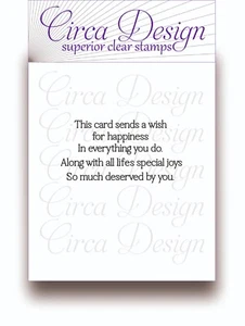 Clear Unmounted Birthday Verse Sentiment Rubber Stamp BDVS101 - Picture 1 of 2