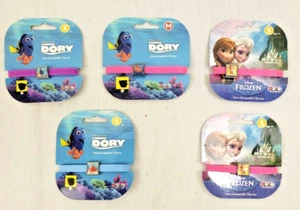 Neu Disney Frozen & Findet Dorie austauschbare Bettelarmbänder S/M 5 Stck. NEU - Bild 1 von 4