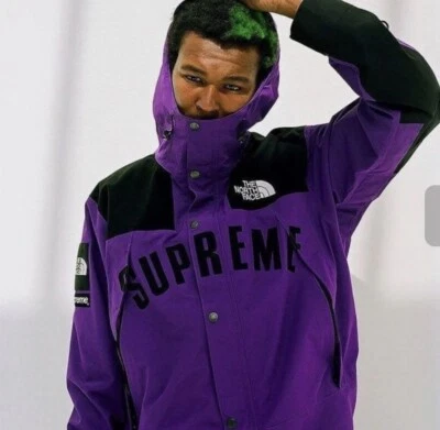 Parka de montaña Supreme The North Face SS19 con logotipo de arco pequeña arco púrpura Foto 1 de 4