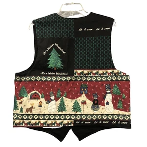 Chaleco de Navidad Feo Casero "Es un País de las Maravillas de Invierno" Talla M **NO ES UN SUÉTER** - Imagen 1 de 9