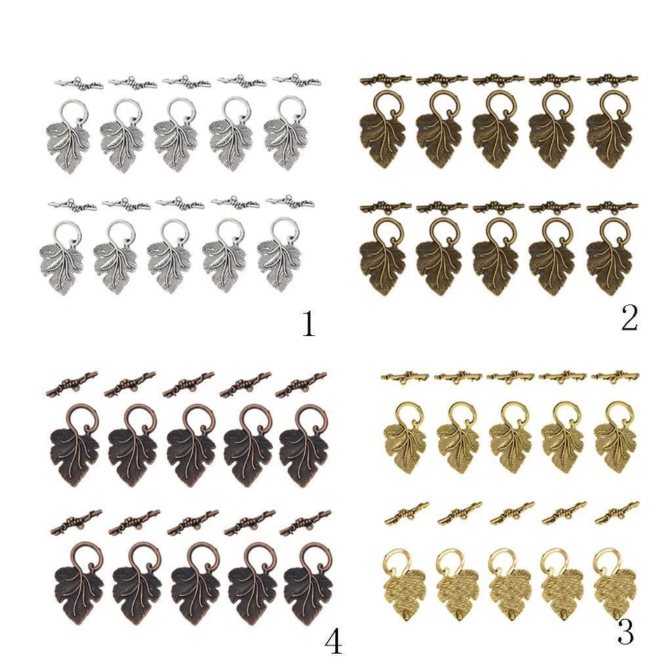 10X Toggle Clasps, 37 *23 mm Leaf Clasps, 24mm Clasps - Image 1 of 1
