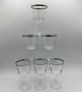 Gafas de cóctel con montura plateada, conjunto de 6 - Imagen 1 de 7
