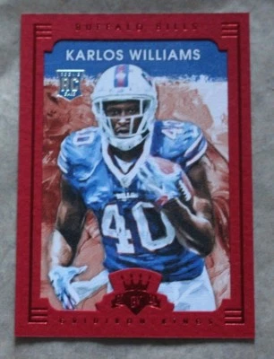 2015 Panini Gridiron Kings Karlos Williams Buffalo Bills Rookie Red Frame #141 - Image 1 of 2
