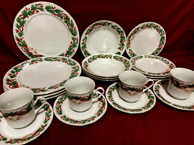 Sango NOEL 20 Piece Set (4 Place Settings) Dinner & Salad Plates & Bowls & More - Image 1 of 2