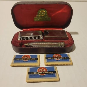 Vintage Ever-Ready Einschneidiger Rasierhobel im Etui mit Klingen & Klingenetui - Bild 1 von 7