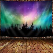 Aurora Forest Wall Art Extra Large Tapestry Fabric Poster Background Galaxy Cute