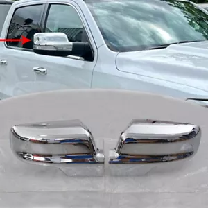 Chrome Side Mirror Cover Caps Assemblies For Dodge Ram 1500 2019-2024 2020 2021 - Foto 1 di 13