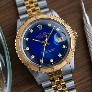 1987 Rolex Thunderbird Datejust 16253 Jubilee Unpolished - Blue Vignette Diamond - Picture 1 of 9