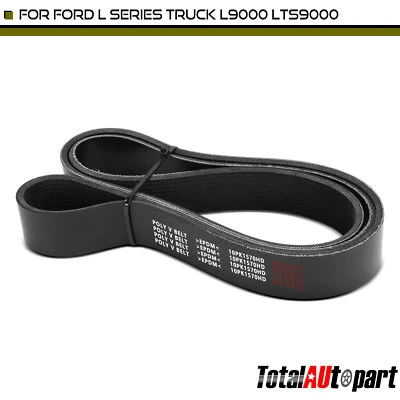 Heavy Duty Fan Serpentine Belt for Ford L Series Truck LTS9000 1990-1997 61.83" - Image 1 of 4