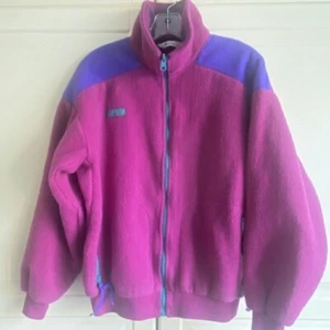 Vintage Columbia 90s Womens Large Fleece Purple Jacket Made in USA - Imagen 1 de 8