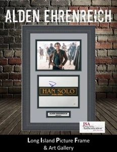 Alden Ehrenreich Han Solo Una historia de Star Wars firmada enmarcada personalizada FOTO JSA III - Imagen 1 de 6