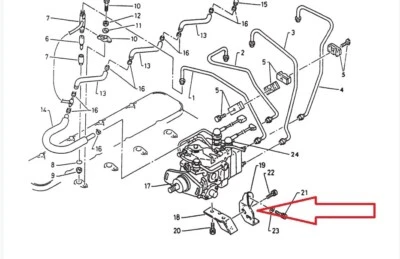 Owatonna Mustang Mfg Skid Steer 425-34557 Bracket, Injector Pump Isuzu Foto 1 de 3