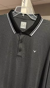 Mens Callawy Golf Polo, XXL, Blk/Wht strip, Pre Owwned - Picture 1 of 4