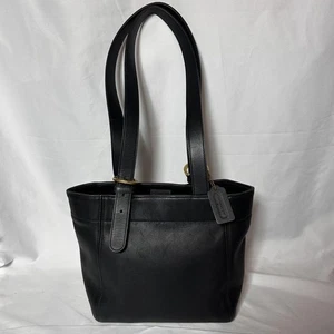[Excelente+] Bolso de Hombro COACH 4157 Cuero Negro Hecho en EE. UU. De Colección Usado - Imagen 1 de 14