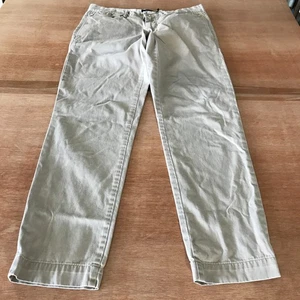 Vintage Polo Ralph Lauren The Boyfriend Chino Twill Pants Women 6 Beige Mid Rise - Picture 1 of 13