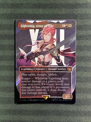 Lightning Army Of One Borderless Surge Foil M 0545 Final Fantasy FIN MTG NM+ - Image 1 of 4