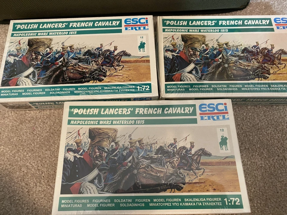 ESCI Lanceros Franceses Polacos Caballería NAPOLEÓNICO WATERLOO Lote de 3 cajas Foto 1 de 1