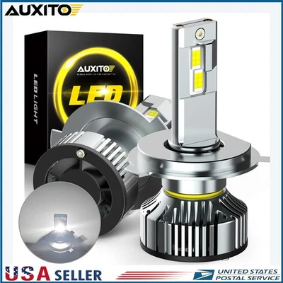 AUXITO H4 LED Headlight Bulb Conversion Kit High Beam 80000LM Bright 6500K Y - Image 1 of 4