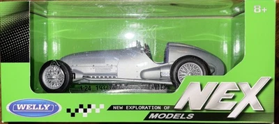 Mercedes-Benz W125 1937 - plateado (NEX) modelo a escala 1:24 fundido a presión - Welly 24109SIL Foto 1 de 4