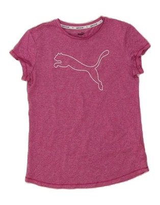 PUMA Womens Graphic T-Shirt Top UK 10 Small Pink Polyester AA10 - Image 1 of 4
