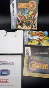 GOLDEN SUN NINTENDO GAME BOY ADVANCE AUTÉNTICO con Caja, Manual e Insertos SIN JUEGO - Imagen 1 de 7