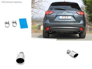 Edelstahl Duplex Endrohrsatz zum Anschrauben Mazda CX-5 + 4x4 je 100mm rund - Picture 1 of 8