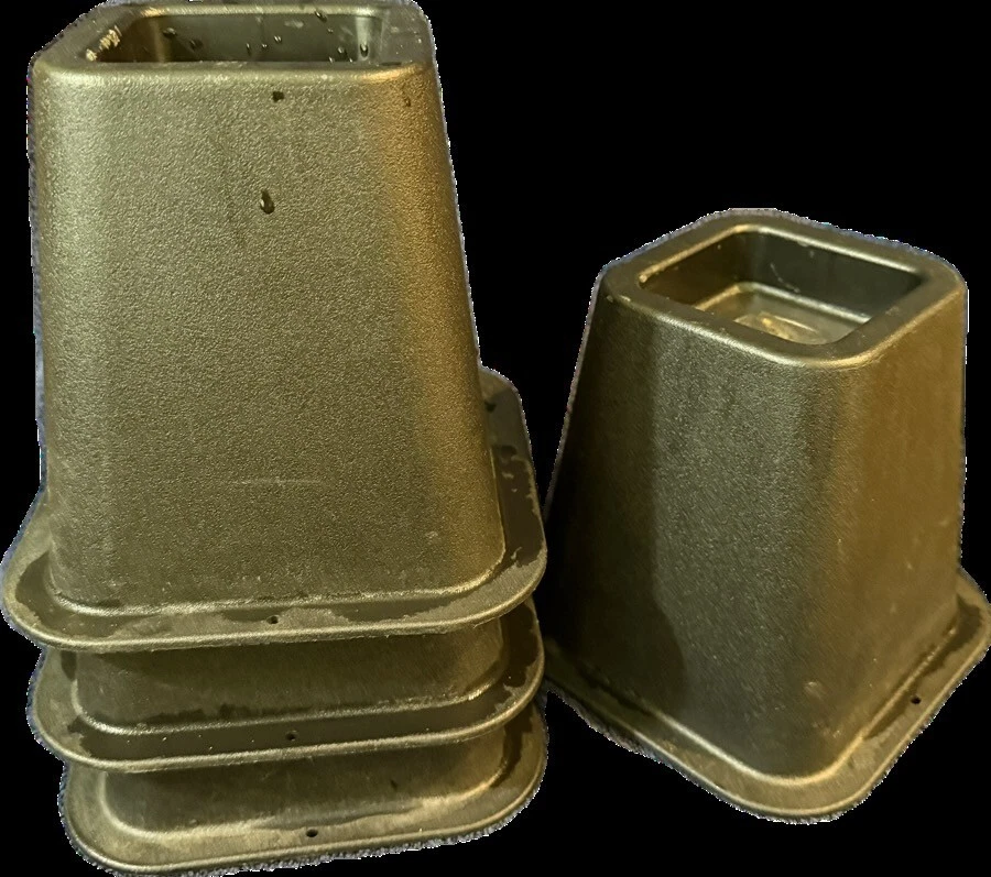 Bed risers from Ikea 6 inches tall raises bed 5.5 inches from floor, Black good - Image 1 of 4