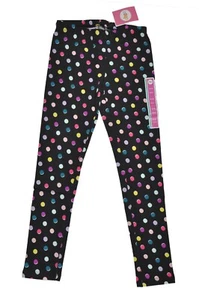 Circo Girls Ebony Polka Dot Cotton Blend Leggings Pants, Multi/Black, M 7/8 - Picture 1 of 2