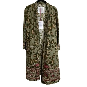 Neu mit Etikett Caite Delilah Staubjacke Dschungelkrawatte gefärbt Festival Boho Größe S bestickt - Bild 1 von 8