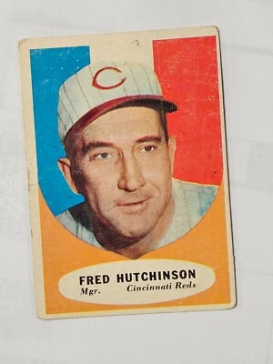 1961 Topps Fred Hutchinson Cincinnati Reds #135 Manager Very Good Actual scan - Image 1 of 2