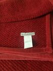 Vtg Pottery Barn Throw Cozy Blanket 50X60 Red Large Bed Holiday Christmas 2006