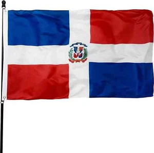 DANF Dominikanische Flagge 3 x 5 Fuß Polyester Bandera de Republica Dominicana National - Bild 1 von 5